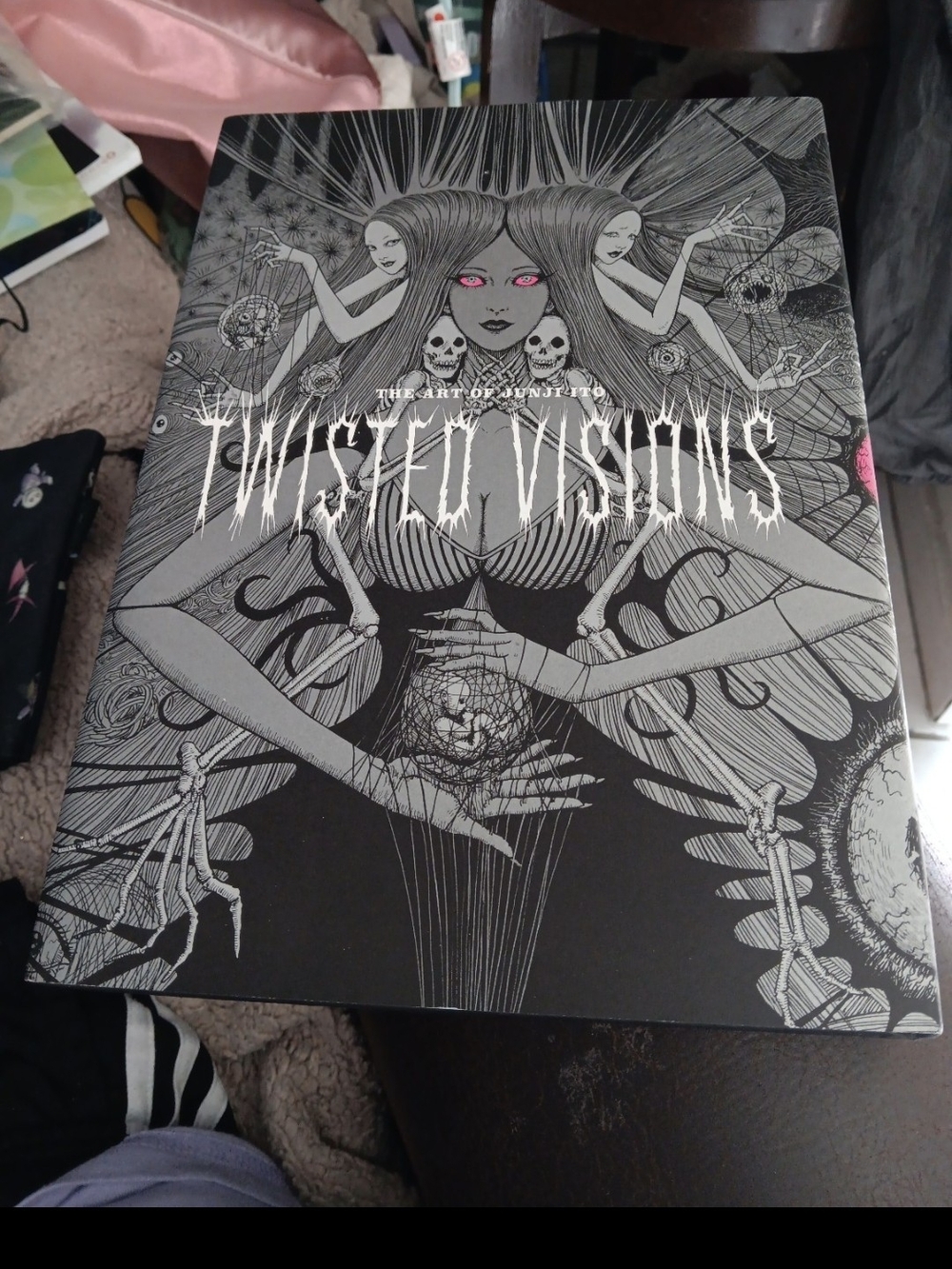 Twisted Visions Gothic Art Print - Black and Pink Hard Cover Book
